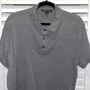 Michael kors mens large grey polo- like new